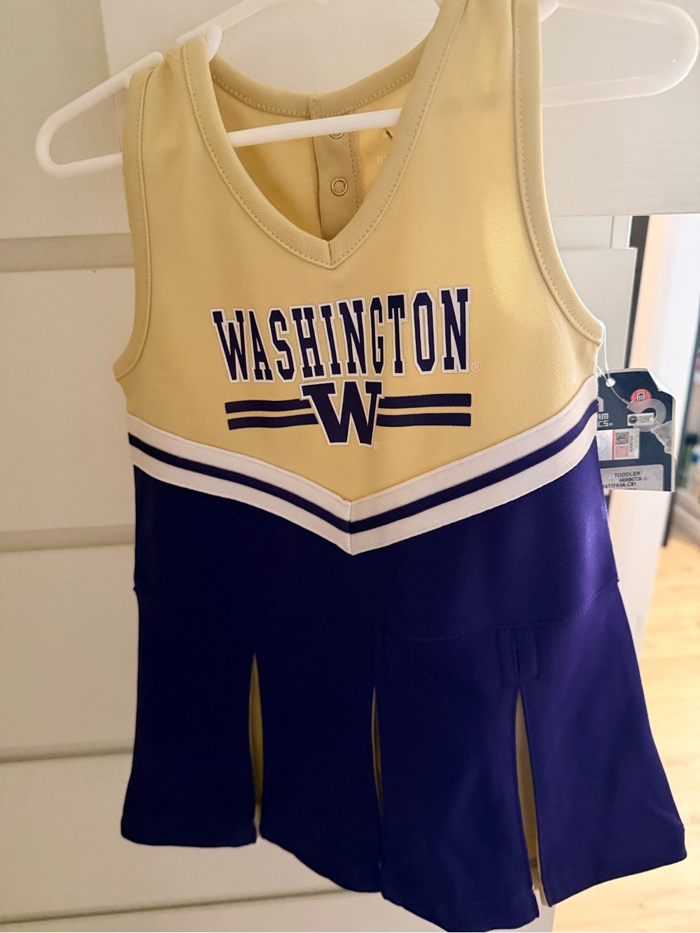 Huskies Girls Yellow & Purple Cheer Dress